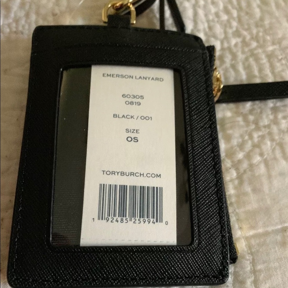 Tory Burch Lanyard Robinson ID Card Holder Keys - Picture 2 of 3